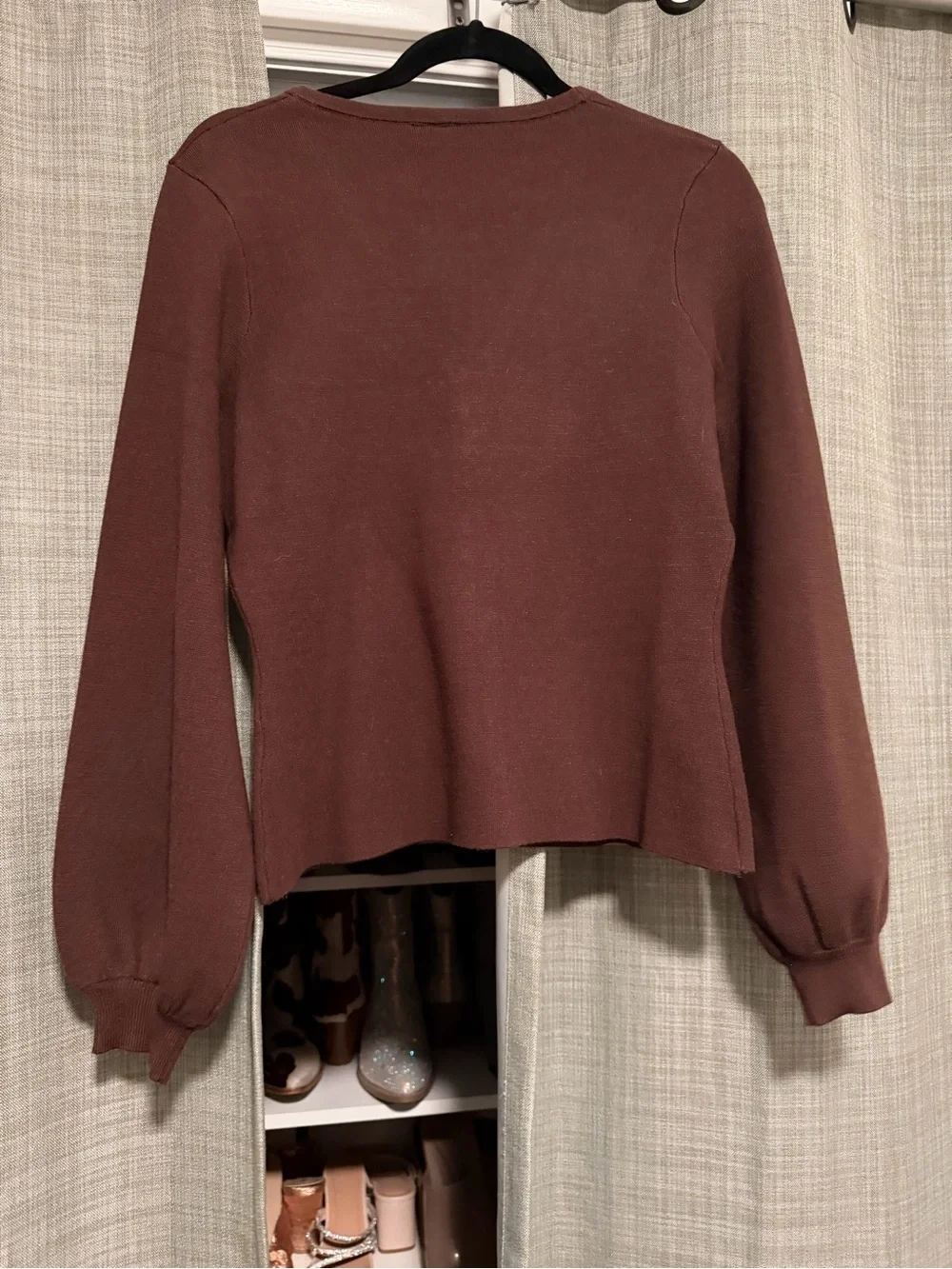 Joie Women's V-Neck Sweater in Mauve Brown